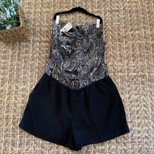 Express Snake Print/Black Romper BRAND NEW